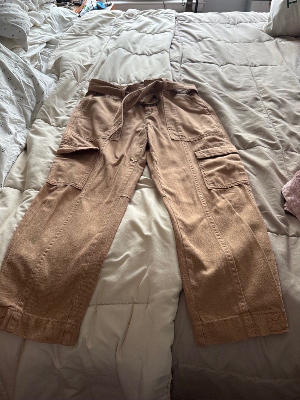 Banana Republic Ankle Cargo Pants in Tan